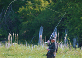 Fly Fisherman on the Cheboygan River 